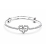elegant heart ad bracelet for women,premium brass adjustable kada