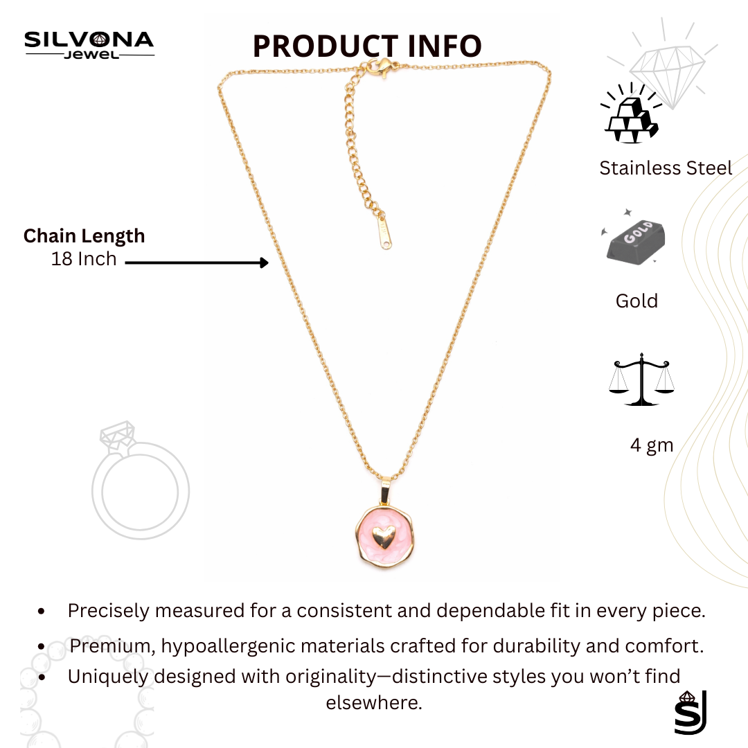 pink heart pendant necklace for women pink heart pendant necklace for women