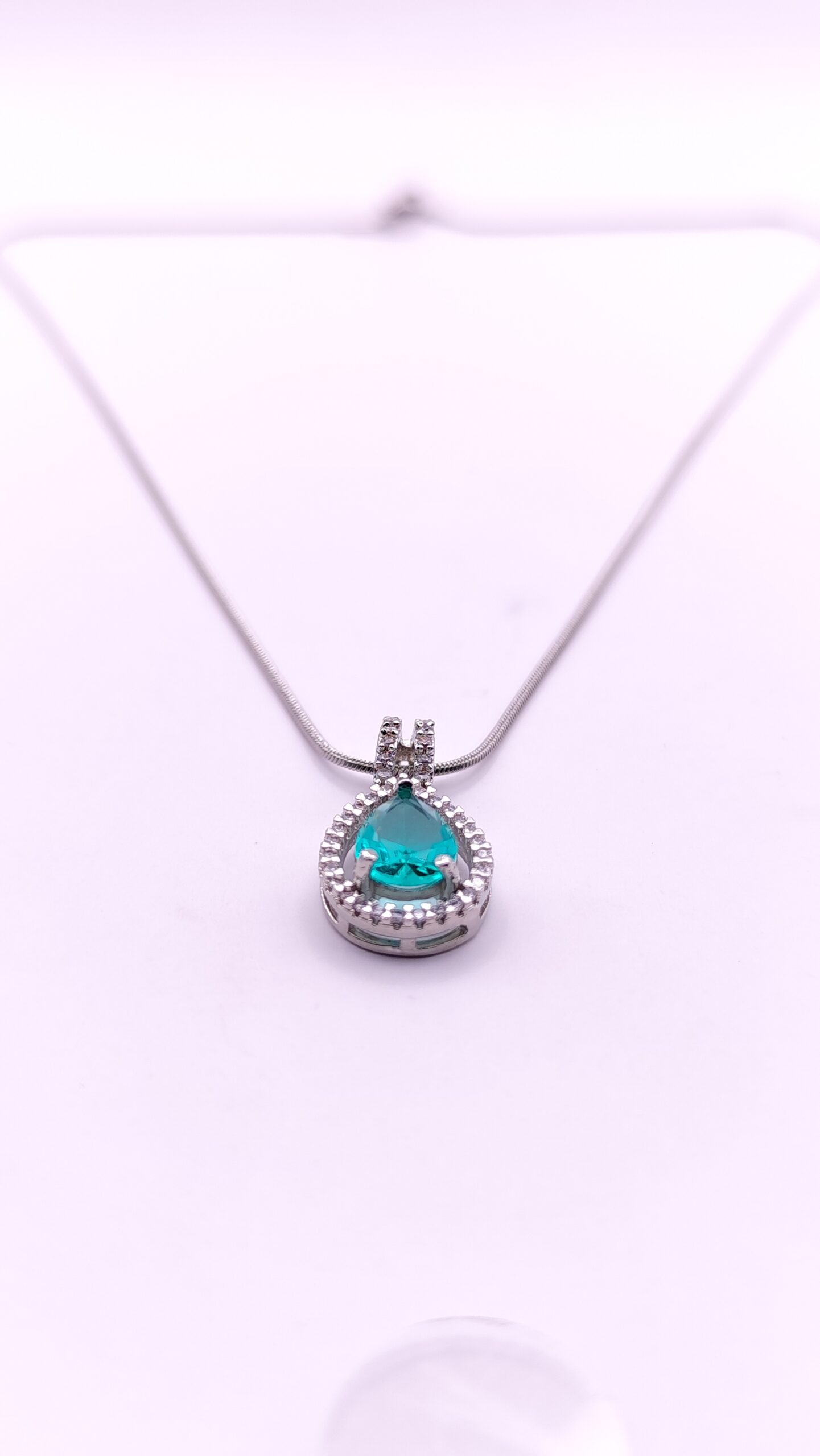 american diamond teardrop pendant necklace for women american diamond teardrop pendant necklace for women