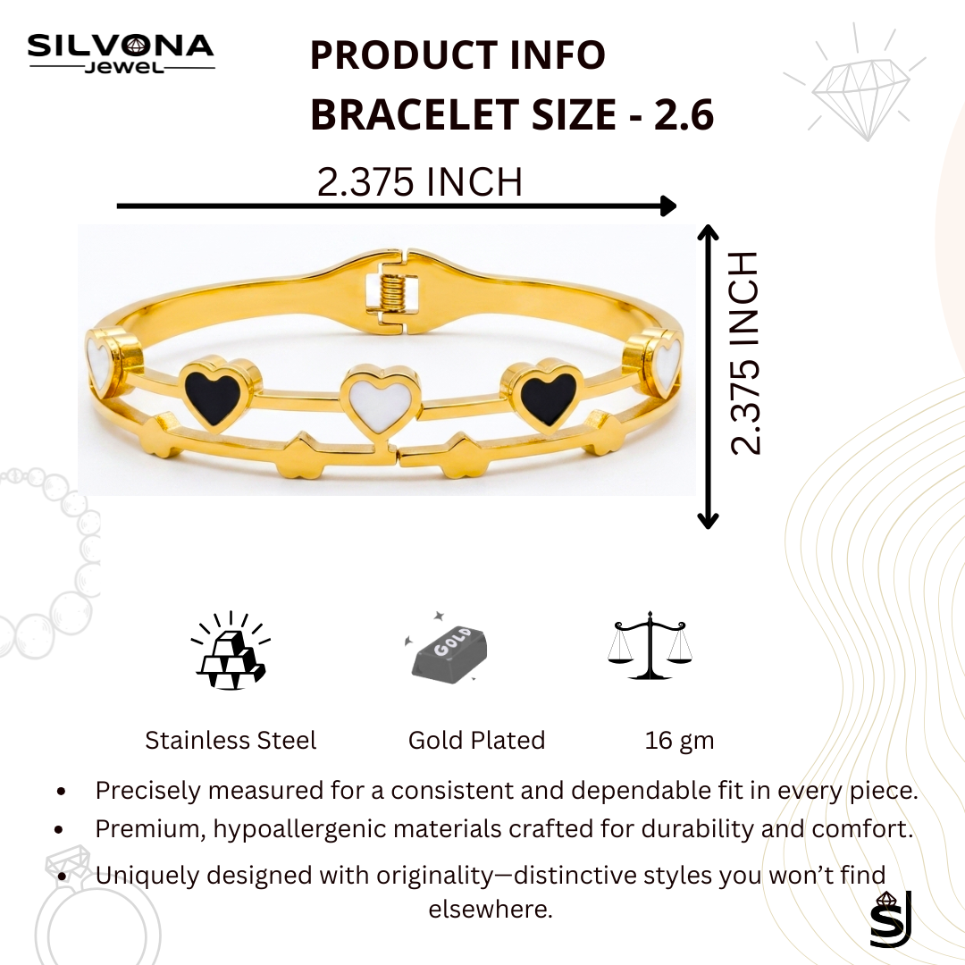 golden hearts harmony bracelet i gold polished anti tarnish stainless steel heart charm bracelet for women golden hearts harmony bracelet i gold polished anti tarnish stainless steel heart charm bracelet for women