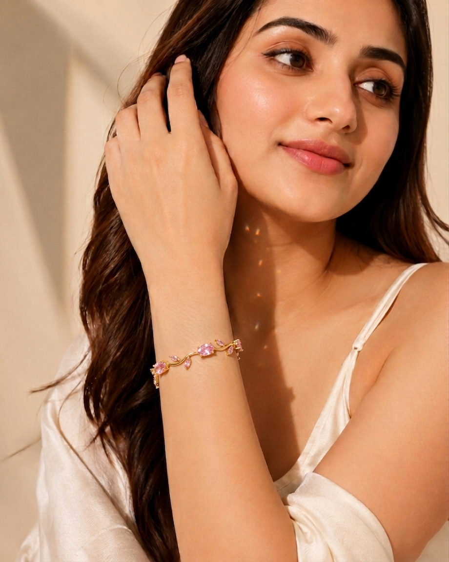 pink tulip bracelet for women & girls stylish pink tulip bracelet for women & girls stylish